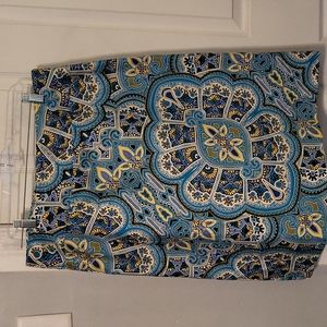 Blue & yellow mandala *east5th stretchy pencil Print Skirt